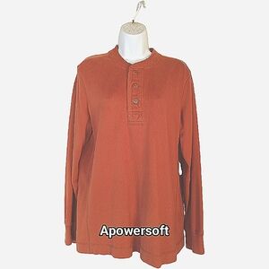 Burnt Orange Winter Henley (0076)